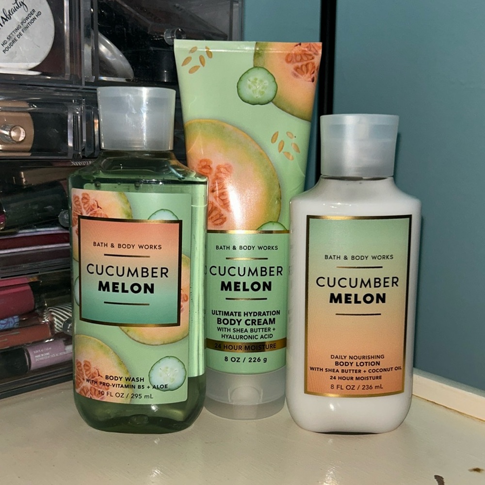Bath and Body Works Cucumber Melon Bundle